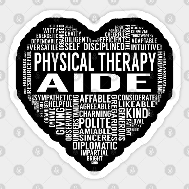 Physical Therapy Aide Heart Sticker by LotusTee